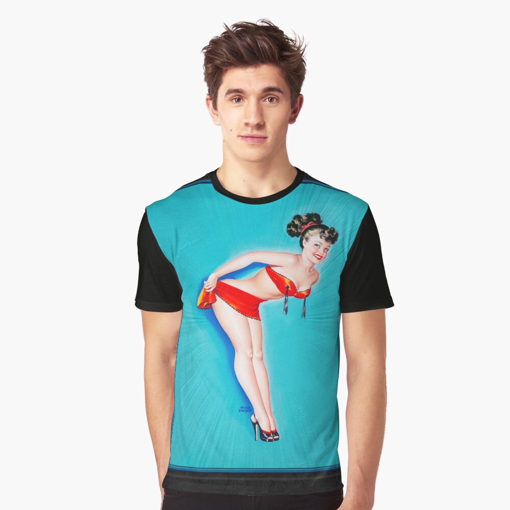 Tits and Tassels Beauty Parade Magazine by Peter Driben - A Revealing Showgirl 3 Tassels, Beauty Parade Magazine by Peter Driben Remastered Xzendor7 Vintage Illustration Art Reproductions Graphics T-Shirt