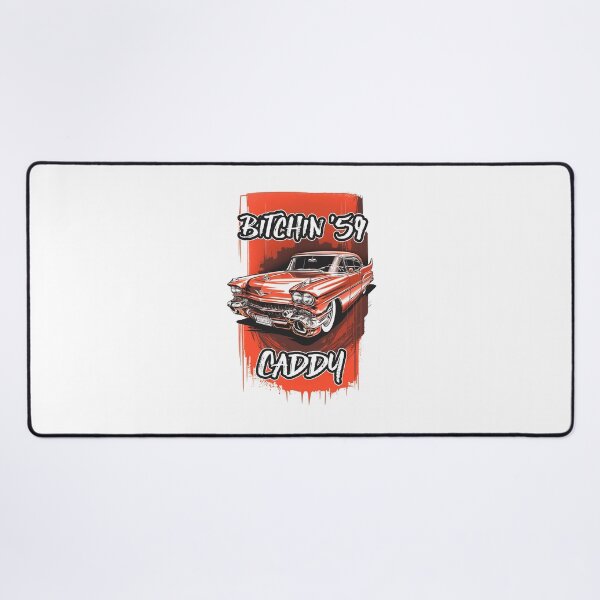 Item preview, 1959 Red Cadillac Coupe Deville Hot Rod Car Art Illustration  designed and sold by Hamilton illustrations.