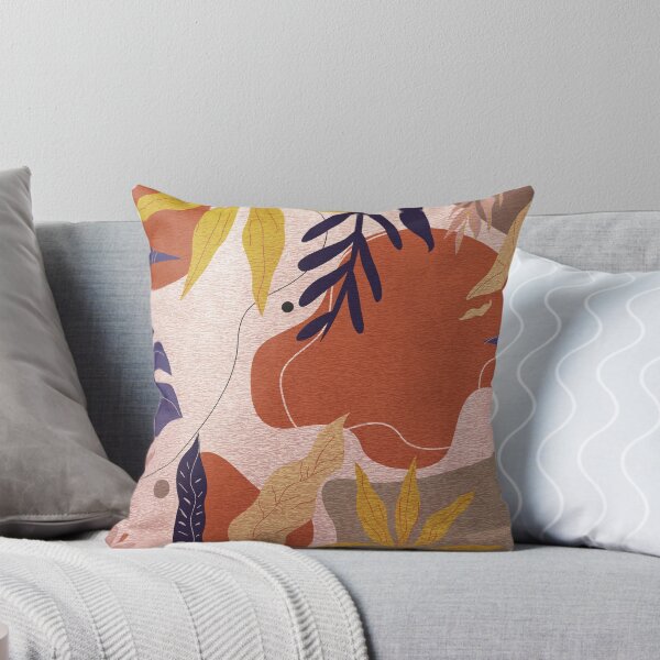 Item preview, Earthtone Pastel Floral Pattern with Monstera Leaves designed and sold by SoccaTamam.
