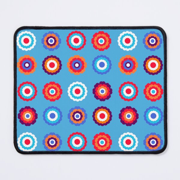 Item preview, Retro Dark Blue Flowers designed and sold by Kate Bick.
