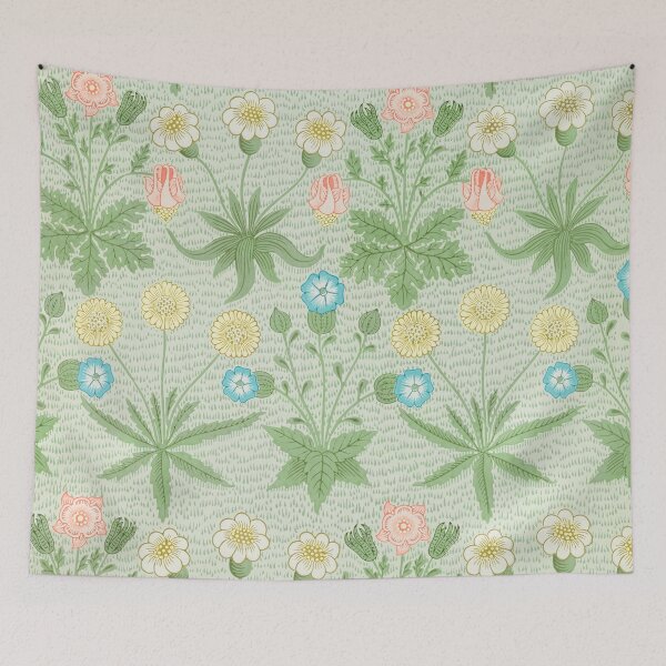 Artikelvorschau, William Morris Daisy Blassgrünes Vintage-Muster entworfen und verkauft von Pretty  Pixel.