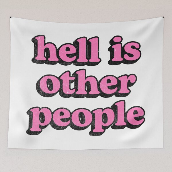 Item preview, hell is other people - burnin in pink designed and sold by chrismanubag.