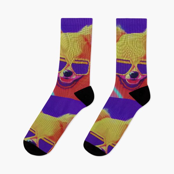 Item preview, Colorful Abstract Pomeranian Wearing Sunglasses 8-bit Pixel Art designed and sold by PixelDripped.
