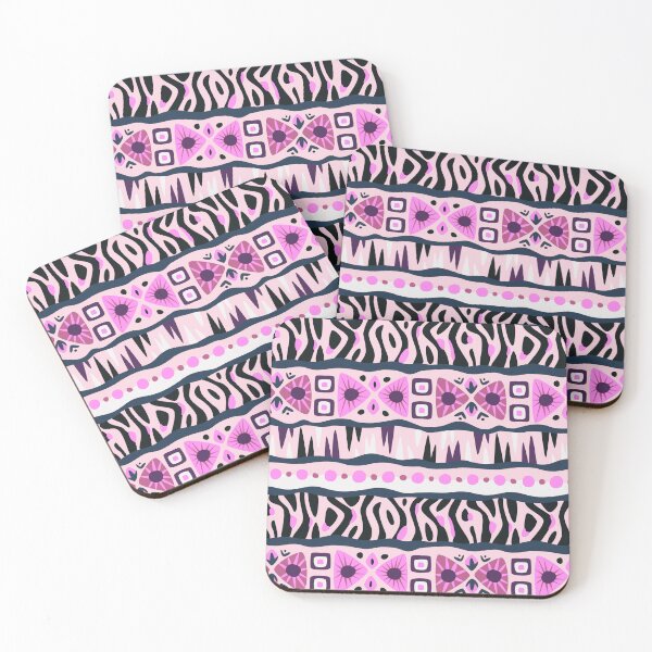 Item preview, African Tribal Mudcloth Style Pattern in Fuchsia Pink Tones designed and sold by SoccaTamam.