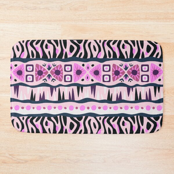 Item preview, African Tribal Mudcloth Style Pattern in Fuchsia Pink Tones designed and sold by SoccaTamam.