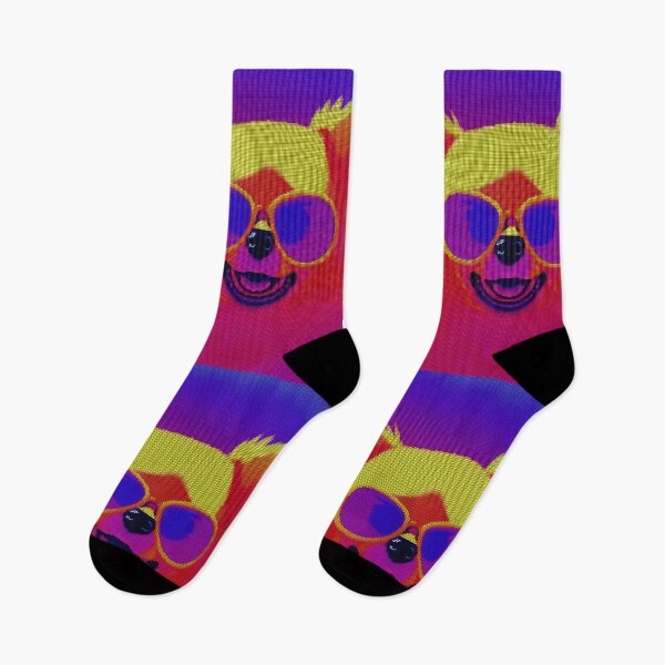 Item preview, Colorful Abstract Pomeranian Wearing Sunglasses 8-bit Pixel Art designed and sold by PixelDripped.