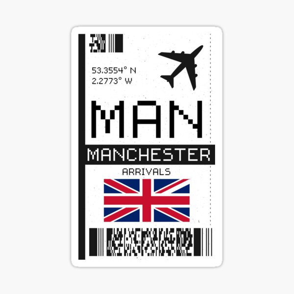 Item preview, MAN Manchester Airport - Boarding Pass Ticket designed and sold by HillViewDesigns.