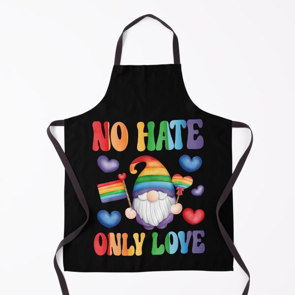 Item preview, No Hate Only Love - Rainbow Pride Gnome designed and sold by TheButtonCrew.