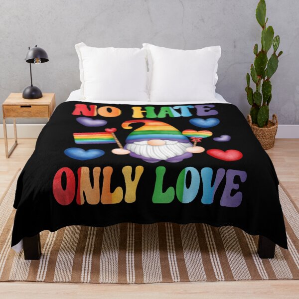 Item preview, No Hate Only Love - Rainbow Pride Gnome designed and sold by TheButtonCrew.