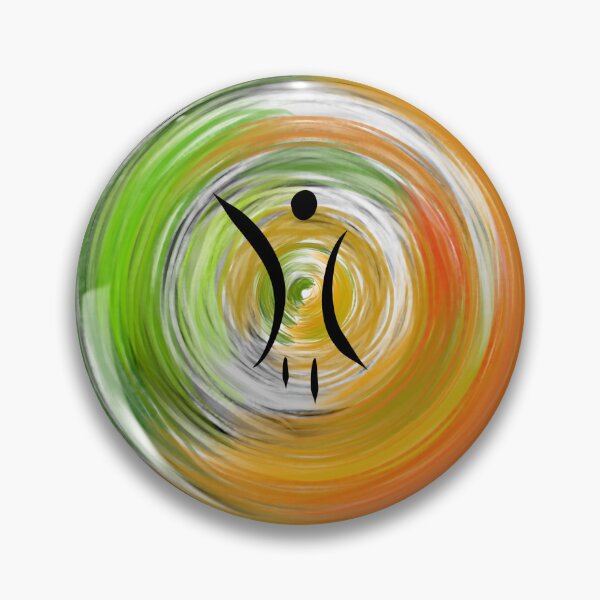 Item preview, Waving person on Lime and Orange Rosette Geometric designed and sold by …and other places.