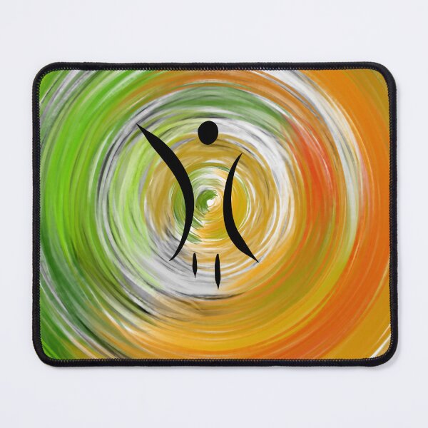Item preview, Waving person on Lime and Orange Rosette Geometric designed and sold by …and other places.