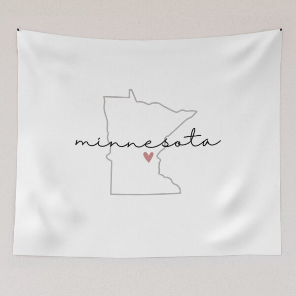 Item preview, Minnesota Outline with Pink Heart designed and sold by JCL Design Studio.
