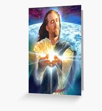Jesus-Käfig Grußkarte
