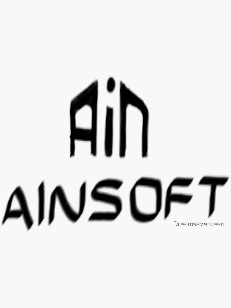 "Ainsoft Logo" Sticker for Sale by Dreamseventeen | Redbubble