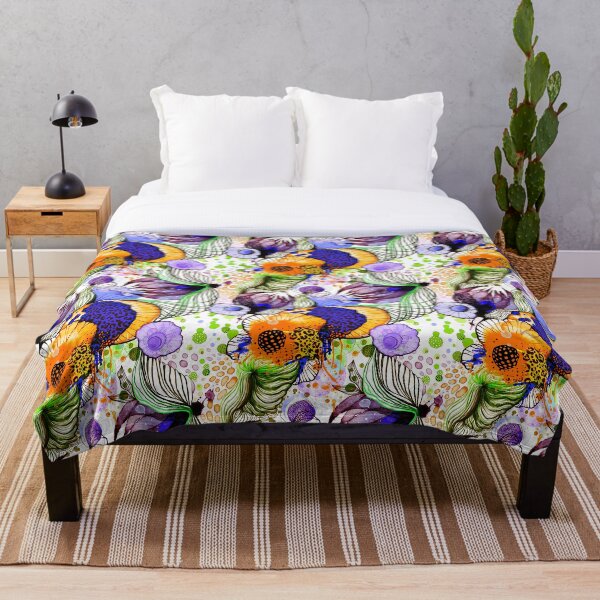 Item preview, Abstract pattern with watercolour flowers  designed and sold by kMariaART.