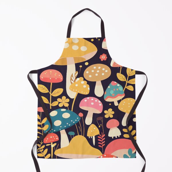 Item preview, pattern of cute colorful mushrooms designed and sold by CutePatternsRB.