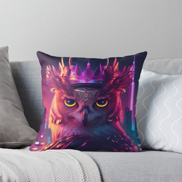 Item preview, Synthwave Owl King designed and sold by Owl Queen Art.