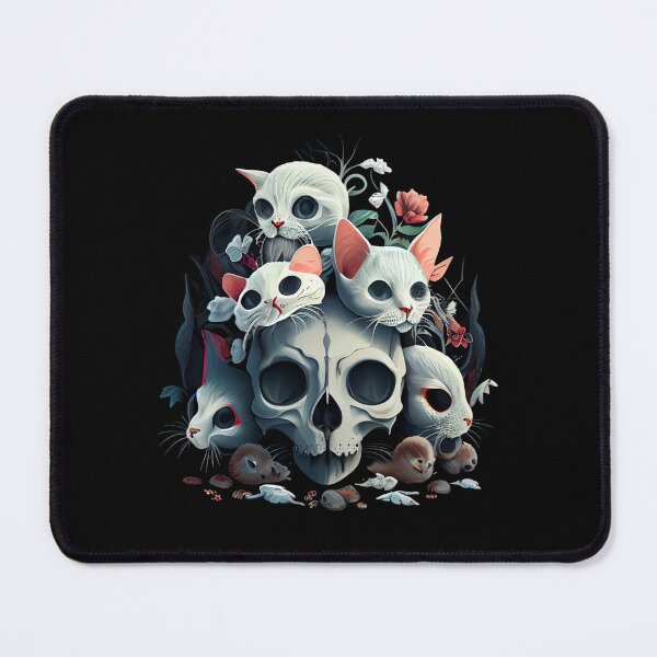 Item preview, Flower Cat Face : skeleton face | For Flowers and cats lovers designed and sold by Ameripensia.