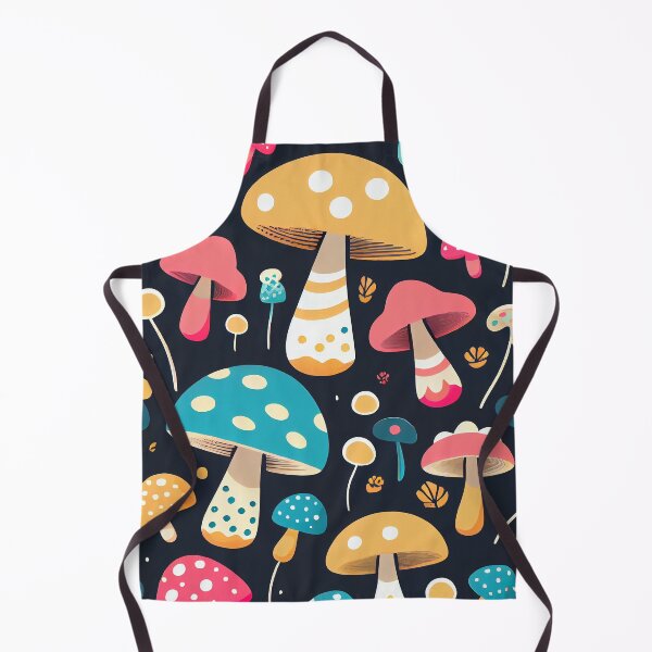 Item preview, pattern cute colorful mushrooms designed and sold by CutePatternsRB.