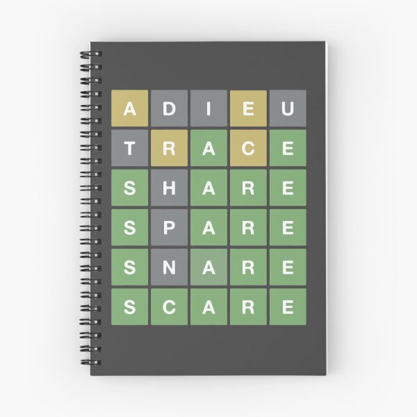 Item preview, Enjoy with Wordle Puzzle Game - Adieu, Trace, Share, Spare, Snare, Scare   designed and sold by theresaklorie.