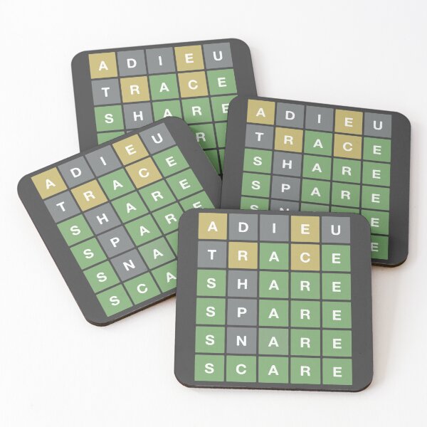 Item preview, Enjoy with Wordle Puzzle Game - Adieu, Trace, Share, Spare, Snare, Scare   designed and sold by theresaklorie.