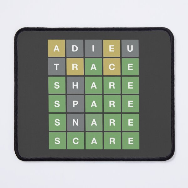 Item preview, Enjoy with Wordle Puzzle Game - Adieu, Trace, Share, Spare, Snare, Scare   designed and sold by theresaklorie.