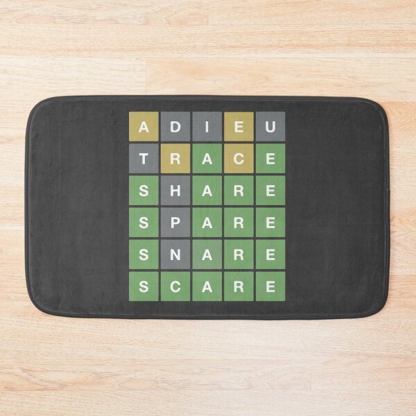 Item preview, Enjoy with Wordle Puzzle Game - Adieu, Trace, Share, Spare, Snare, Scare   designed and sold by theresaklorie.