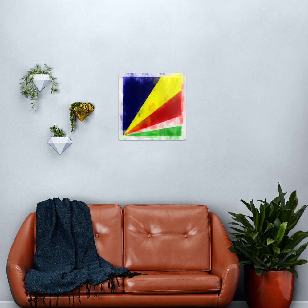 Seychelles Flag Reworked No. 2, Series 1 Metal Print