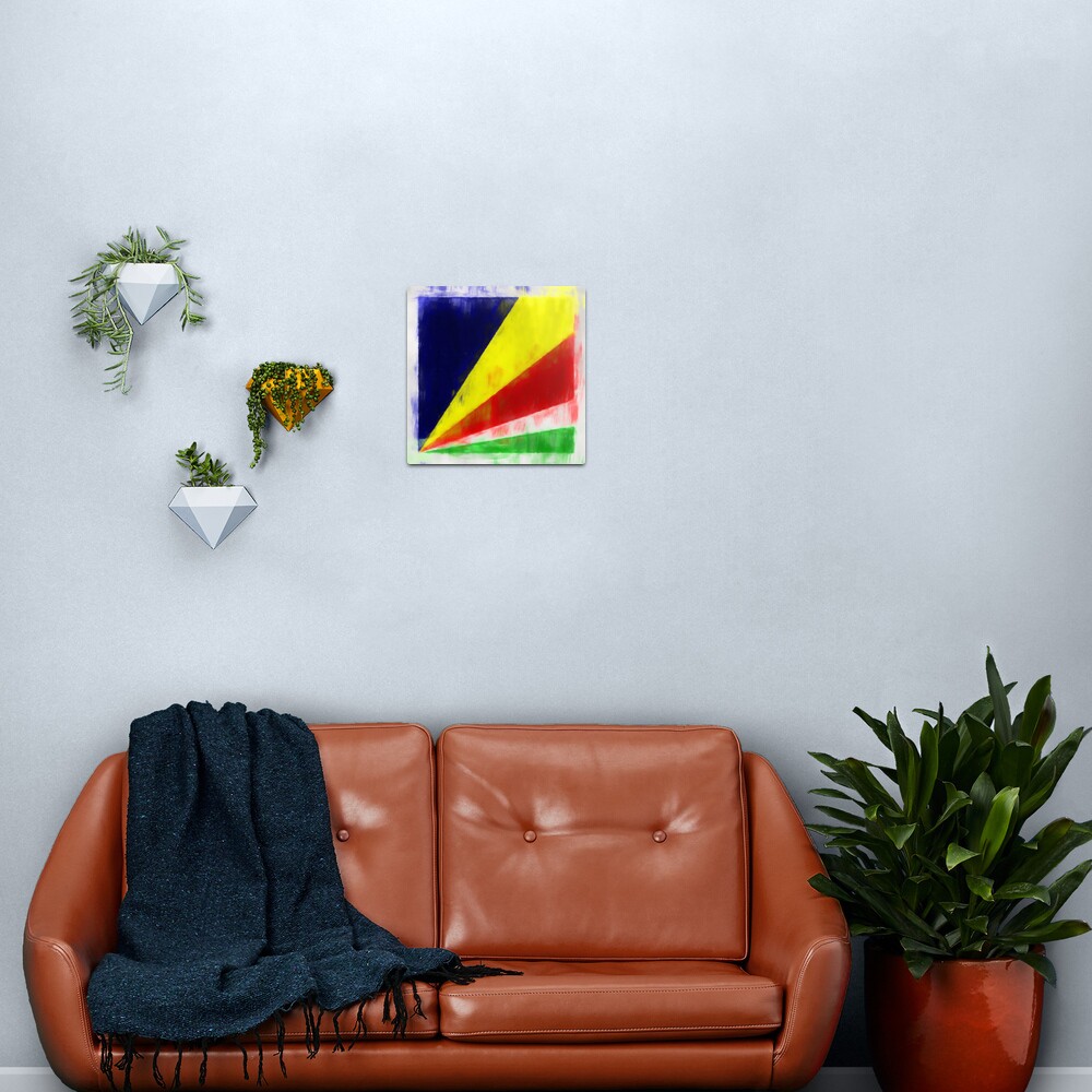 Seychelles Flag Reworked No. 2, Series 1 Metal Print