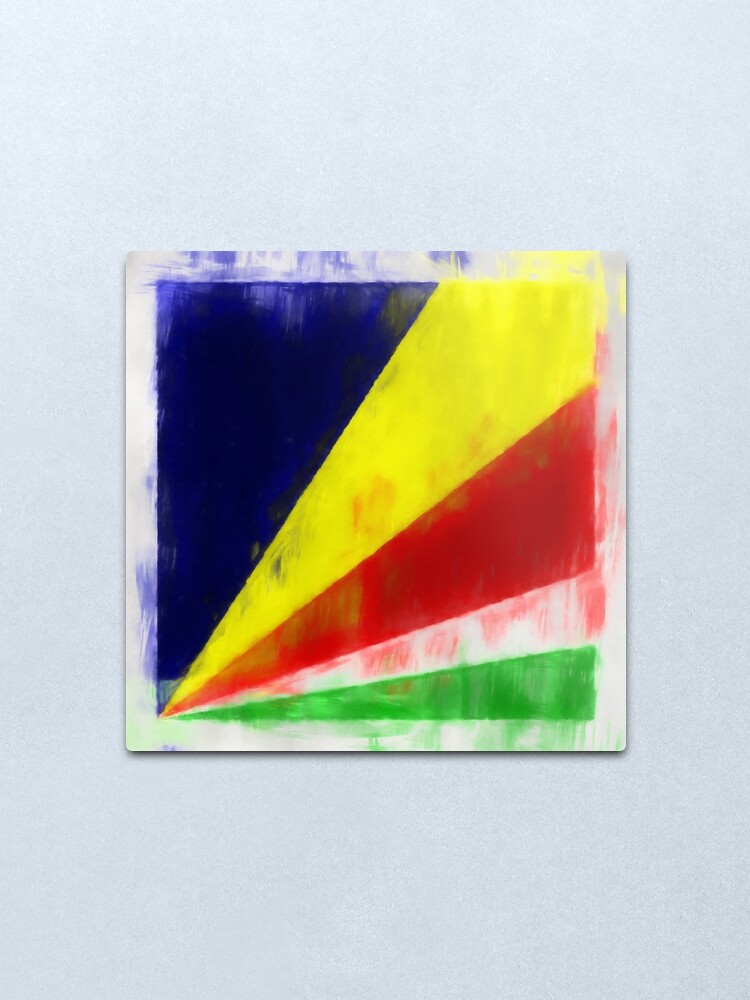 Alternate view of Seychelles Flag Reworked No. 2, Series 1 Metal Print