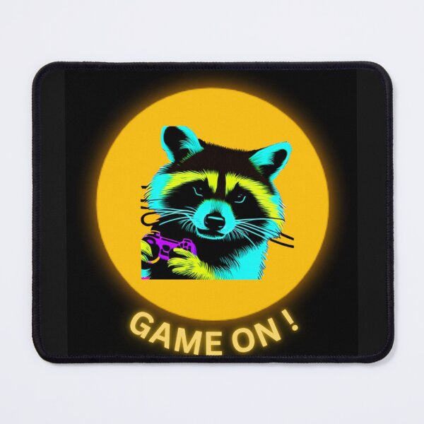 Item preview, Game On Racoon Gamer with A Game Controller  designed and sold by HanaiPrint.