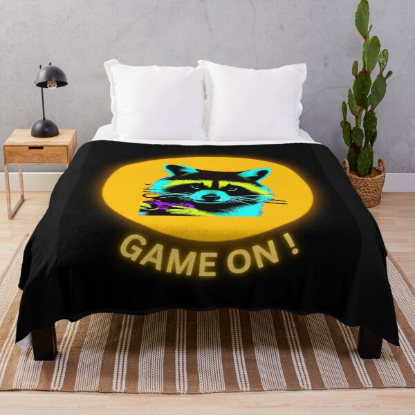 Item preview, Game On Racoon Gamer with A Game Controller  designed and sold by HanaiPrint.