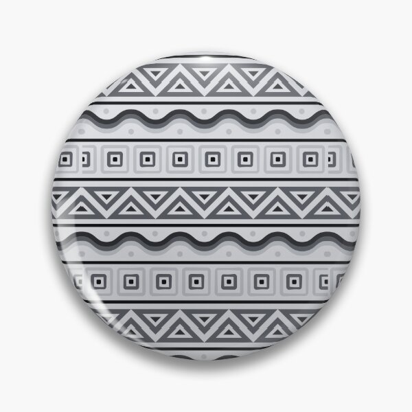 Item preview, Geometric African Tribal Mudcloth Style Pattern in Gray Tones designed and sold by SoccaTamam.