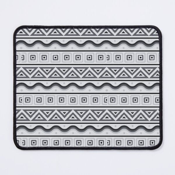 Item preview, Geometric African Tribal Mudcloth Style Pattern in Gray Tones designed and sold by SoccaTamam.