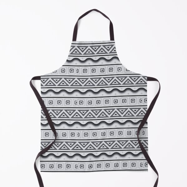 Item preview, Geometric African Tribal Mudcloth Style Pattern in Gray Tones designed and sold by SoccaTamam.