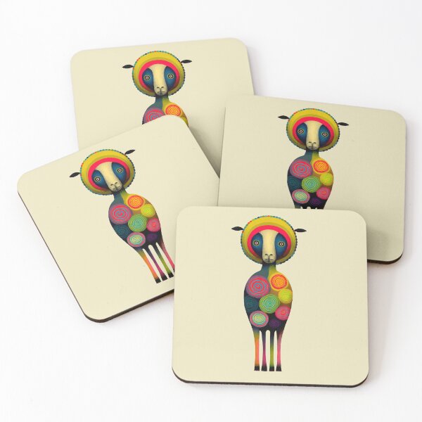 Item preview, Colorful Abstract Alpaca designed and sold by Artistic Pandas.