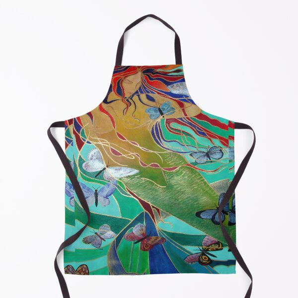Item preview, Mermaid Swimming with Butterflies Fantasy Art designed and sold by taiche.