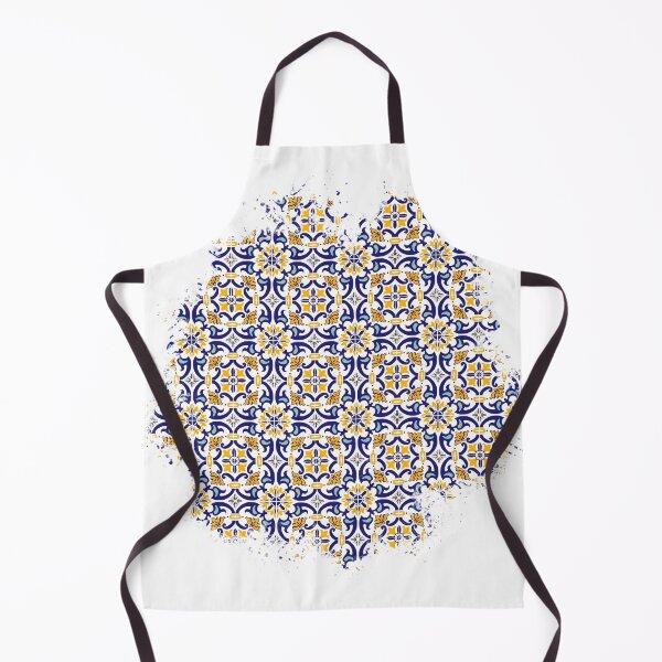 Item preview, Bi Color Blue and Yellow splash Azulejo designed and sold by The-Art-Alive.