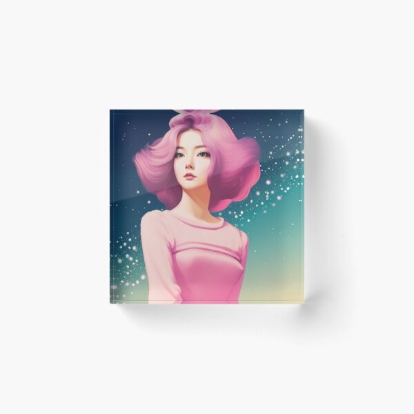 Item preview, Young woman in the starry sky designed and sold by Girly-Universe.