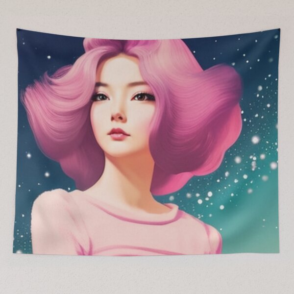 Item preview, Young woman in the starry sky designed and sold by Girly-Universe.
