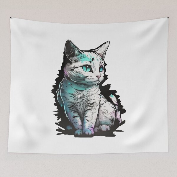 Item preview, The curious cat designed and sold by Melcu.