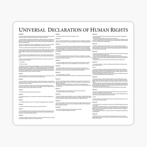 Item preview, Universal Declaration of Human Rights designed and sold by wetdryvac.