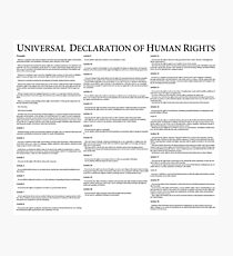 Universal Declaration of Human Rights Photographic Print