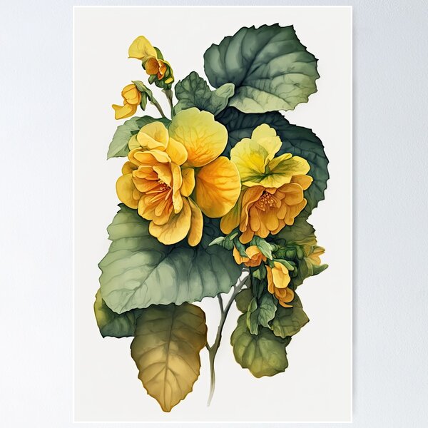 Item preview, Yellow Begonias  designed and sold by Vanover Designs.