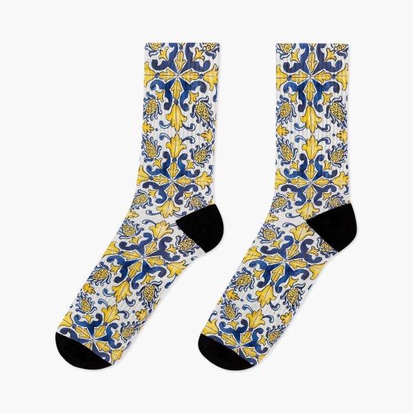 Item preview, Bicolor Blue and Yellow Azulejos designed and sold by The-Art-Alive.