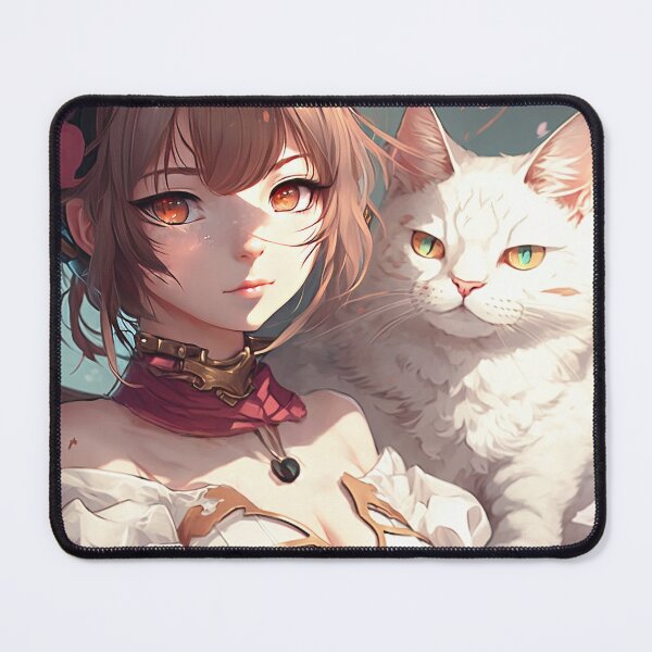 Item preview, "The Magic of Friendship: A Stunning Portrait of a Female Wizard and Her Feline Companion" designed and sold by PJGartui.