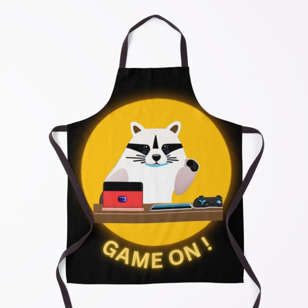 Item preview, White Racoon with a Black Mask is Ready for a Game designed and sold by HanaiPrint.