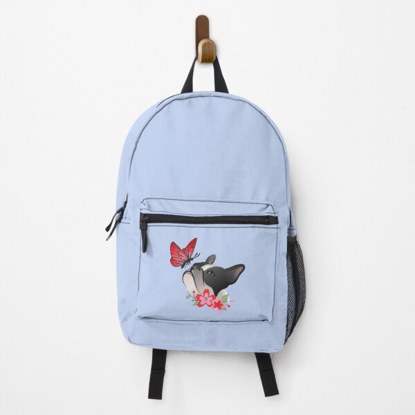 Item preview, French Bulldog Head with Spring Flowers and Butterfly designed and sold by SeasonalDogs.