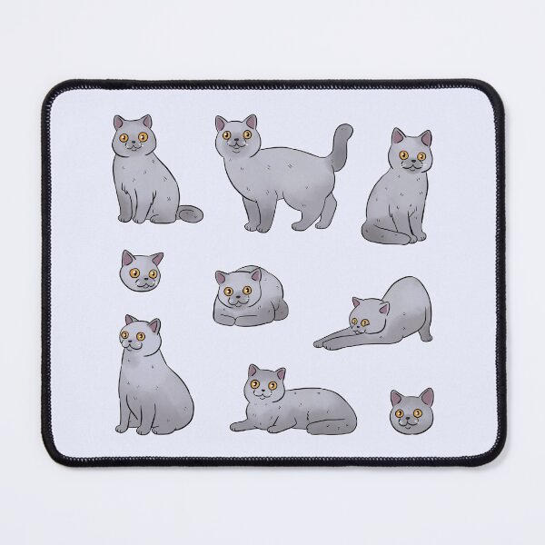 Item preview, British Shorthair cat cute illustration pack - British blue cat adorable art designed and sold by Yarafantasyart.
