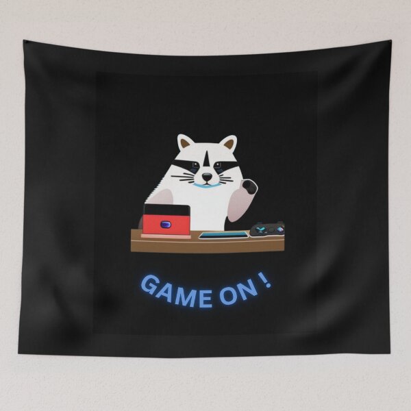 Item preview, Racoon Gamer ready To Start The Game designed and sold by HanaiPrint.